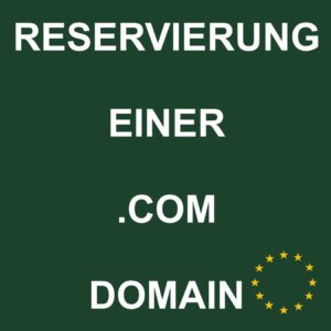 Registrierung einer .com-Domain
