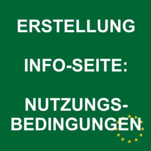 Erstellung einer Seite mit Nutzungsbedingungen